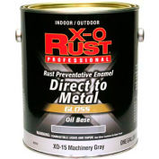 X-O Rust Oil Base DTM Enamel, Gloss Finish, Machinery Gray, Gallon - 802579