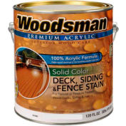Woodsman 100% Acrylic Latex Deck, Siding & Fence Wood Stain, White, Gallon - 853754