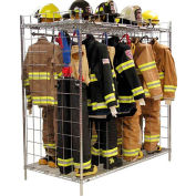 Ready Rack® Double Sided Freestanding Gear Storage Locker FDS-20/18 - (20) 18" Sections, Chrome