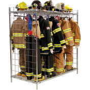 Ready Rack® Double Sided Freestanding Gear Storage Locker FDS-6/24 - Six 24" Sections, Chrome