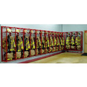 Red Rack™ Wall Mounted Gear Storage Rack Locker RRWM-9/24 - Nine 24" Sections, Red