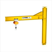 Gorbel® HD Mast Type Jib Crane, 16' Span & 18' OAH, Drop Cantilever, 500 Lb Cap