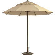 Grosfillex® Windmaster 9' Fiberglass Outdoor Umbrella - Khaki