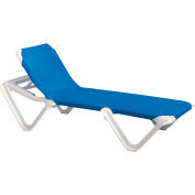 Grosfillex® Nautical Sling Chaise - Blue (Sold in Pk. Qty 2) - Pkg Qty 2
