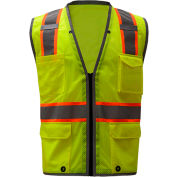 GSS Safety 1701, Class 2 Heavy Duty Safety Vest, Lime, XL