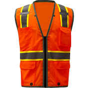 GSS Safety 1702, Class 2 Heavy Duty Safety Vest, Orange, XL