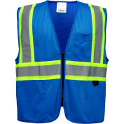 GSS Safety Enhanced Visibility Multi-Color Vest-Blue-L/XL