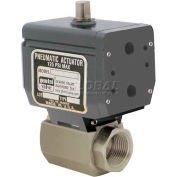 Gemini Valve® High Duty Cycle S/S Ball Valve, Double-Acting Pneumatic Actuator, 1/4"