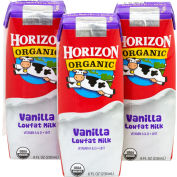 HORIZON Organic Vanilla Lowfat Milk, 8 oz, 18 Count