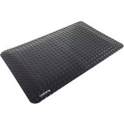 Global Industrial™ Diamond-Plate Anti Fatigue Mat, 9/16" Thick, 4'W x 6'L, Black