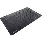 Global Industrial™ Diamond-Plate Anti Fatigue Mat 9/16" Thick 3' x Cut to 75' Black