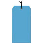 Global Industrial Shipping Tag Pre Strung, #5, 4-3/4"L x 2-3/8"W, Dark Blue, 1000/Pack