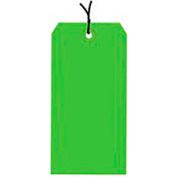 Global Industrial Shipping Tag Pre Strung, #5, 4-3/4"L x 2-3/8"W, Light Green, 1000/Pack