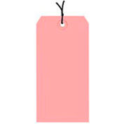Global Industrial Shipping Tag Pre Strung, #5, 4-3/4"L x 2-3/8"W, Pink, 1000/Pack
