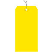 Global Industrial Shipping Tag Pre Wired#1, 2-3/4"L x 1-3/8"W, Yellow, 1000/Pack