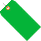 Global Industrial Shipping Tag, Pre Wired#6, 5-1/4"L x 2-5/8"W, Fluorescent Green, 1000/Pk