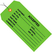 Global Industrial&#153; Inspection Tag &quot;Accepted&quot;, Pre Wired#5, 4-3/4&quot;L x 2-3/8&quot;W, Green, 1000/Pk