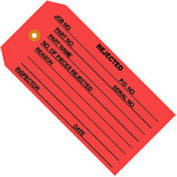 Inspection Tags, &quot;Rejected&quot;, #5, 4-3/4&quot;L x 2-3/8&quot;W, Red, 1000/Pack