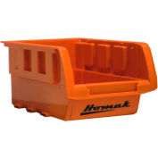 Homak Single Small Plastic Individual Bin HA01010643, 4-1/8"W x 6-1/2"D x 3"H, Orange