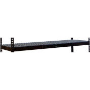 Rivetwell Double Rivet Boltless Shelving 96"W x 36"D 1 Level W/Wire Decking Black