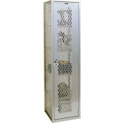 Hallowell HLV882-1PL Welded Visible Storage Locker 18-3/4"X18"X74-3/4" - Light Gray
