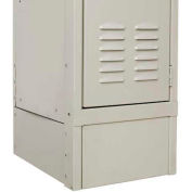 Hallowell KCSB18PT Steel Locker Accessory - Closed Side Base 18"D x 6"H - Tan