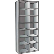 Hallowell 5525-24HG Hi-Tech Parts Bin Unit 36"W x 24"D x 87"H Gray Starter 14 Bins