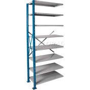 Hallowell H-Post High Capacity Shelving 48"W x 18"D x 123"H 8 Adj Shelves Open Style, Shelf Add-On