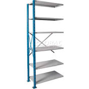 Hallowell H-Post High Capacity Shelving 48"W x 24"D x 87"H 6 Adj Shelves Open Style, Shelf Add-On