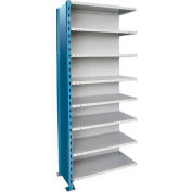 Hallowell H-Post High Capacity Shelving 48"W x 24"D x 87"H 8 Adj Shelves Closed Style, Shelf Add-On