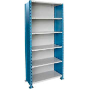 Hallowell H-Post High Capacity Shelving 36"W x 18"D x 123"H 6 Adj Shelves Closed Style-Shelf Starter