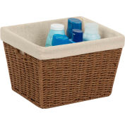Paper Rope Storage Tote with Liner - Brown 12"L x 10"W x 8"H - Pkg Qty 2