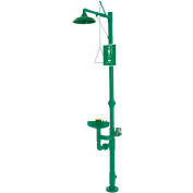 Haws® AXION®, 8336, MSR Corrosion-Resistant PVC Plastic Combo Drench Shower, Eye/Face Wash