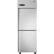 Hoshizaki CR1S-HS, Refrigerator, Single Section Upright, Two Half Stainless Doors