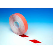 Heskins PermaStripe® Heavy Duty Floor Marking Tape, Red/White, 2" x 98'