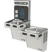 Halsey Taylor Bi-Level HydroBoost Water Refilling Station W/Filter, Stainless, HTHB-HAC8BL-WF-SS