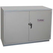 HEMCO® Solvent/Flammable Cabinet, 36"W x 22"D x 35-1/4"H, 2 Doors, White