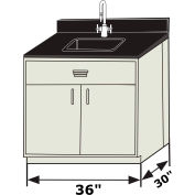 HEMCO® Magellan Sink Base Cabinet, 36"W x 30"D x 36"H, White