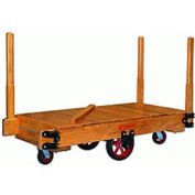 Hamilton® Tilt Truck 30 x 48 Solid Wood - Plastex Wheels 2200 Lb. Cap.