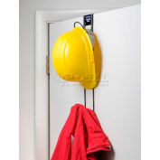 Horizon Mfg. Over The Door 2 Hook Hard Hat Coat and Purse Rack, 5008, 3"L X 4-3/4"W X 19"H