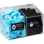Horizon Mfg. 2-Compartment Clear Hair Net/Beard Cover/Shoe Cover/Arm Protector Dispenser