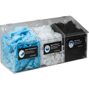 Horizon Mfg. 3-Compartment Clear Hair Net/Beard Cover/Shoe Cover/Arm Protector Dispenser
