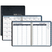 House of Doolittle™ Recycled Wirebound Weekly/Monthly Planner, 11 x 8.5, Black Leatherette, 2022