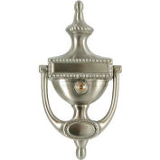 Ultra Hardware Door Knocker, Card PK, 160° Viewer, 7-1/4"L X 3-3/4"W, Satin Nickel/US15 - Pkg Qty 3