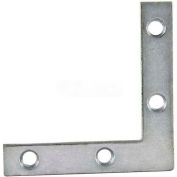Ultra Hardware Flat Corner, Galv. Zinc Dichromate, 2"L X 3/8"W - Pkg Qty 48