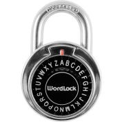 Howard Berger WordLock Letter Combination Padlock PL-127-CP - Combo Text Classic, Black - Pkg Qty 6