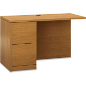 HON® Return Desk with Full Height Pedestal, Left - 48" - Harvest - 10500 Series