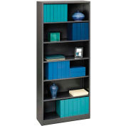 HON® Brigade Bookcases Brigade Steel Six-Shelf Bookcase 34-1/2W Black