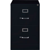 Hirsh Industries® 25" Deep Vertical File Cabinet 2-Drawer Legal Size - Black