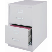 Hirsh Industries® 26-1/2" Deep Vertical File Cabinet 2-Drawer Legal Size - Light Gray
